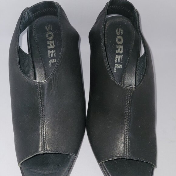 Sorel Dark black Wedge Sandals - Picture 2 of 3